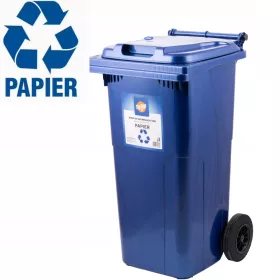  СИНЯ КОША ЗА ОТПАДЪЦИ 120L КОНТЕЙНЕР ЗА СЕГРЕГАЦИЯ НА ОТПАДЪЦИ, ВИСОКА ХАРТИЯ