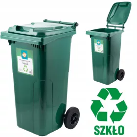   ЗЕЛЕНА КОША 120Л ЗА СЕГРЕГАЦИЯ НА ОТПАДЪЦИ СТЪКЛЕН КОНТЕЙНЕР