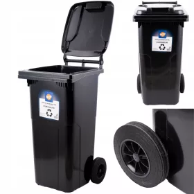   ЧЕРНА КОША ЗА СМЕТ 120Л ЗА СЕГРЕГАЦИЯ ВИСОК КОНТЕЙНЕР ЗА БИТОВИ ОТПАДЪЦИ
