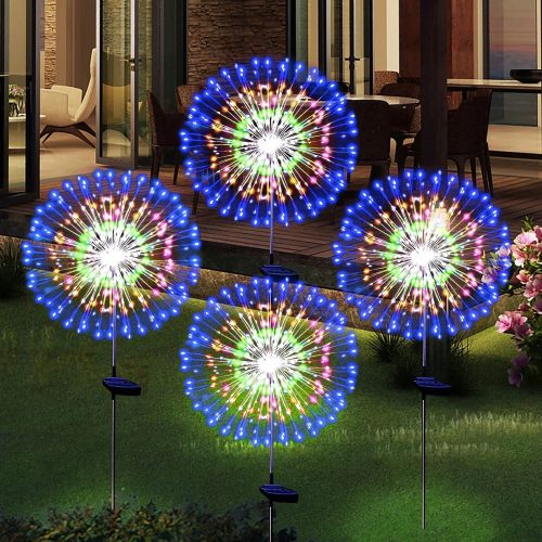  4x слънчеви фойерверки LED градински лампи