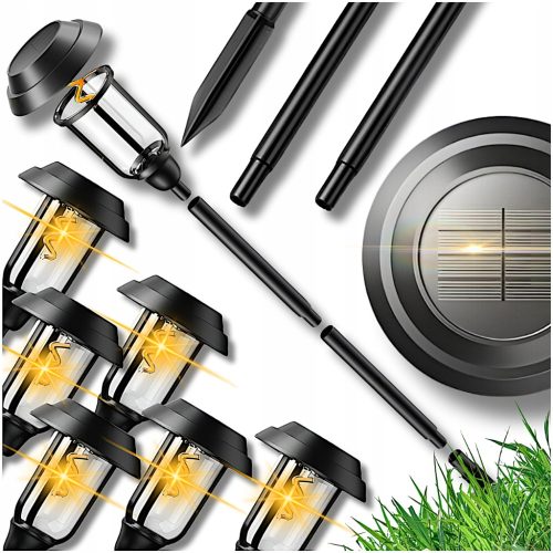  Соларна лампа Plug-in Aurora черна 72 см 6 бр.