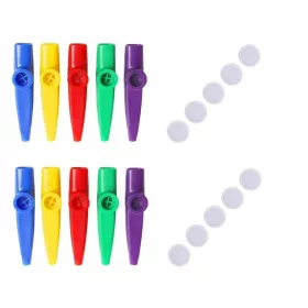    10x KAZOO New Loud Plastic mix kazu SET + БЕЗПЛАТНИ 10 МЕМБРАНА