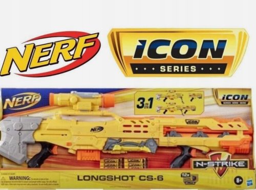  ПИСТОЛЕТ NERF N-STRIKE ICON SERIES LONGSHOT 3IN1 E8886