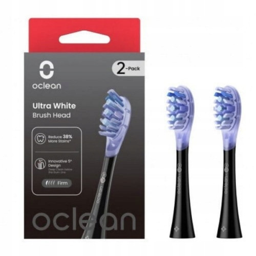  OCLEAN ULTRA WHITE НАКРАЙНИЦИ ЗА ЗВУКОВИ ЧЕТКИ, ЧЕРНИ, 2 бр.