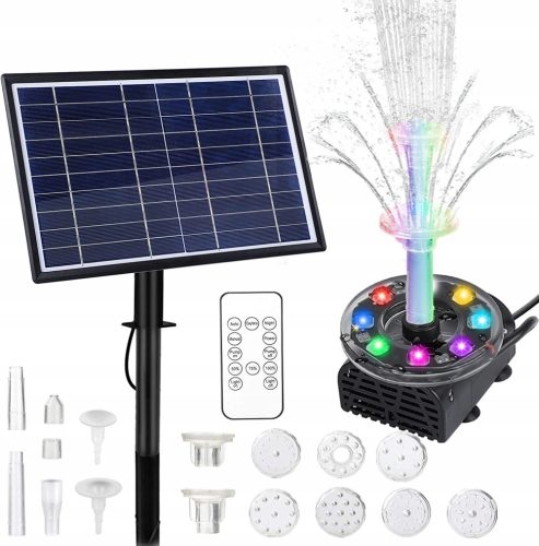  10W соларна фонтанна помпа с LED дистанционно управление