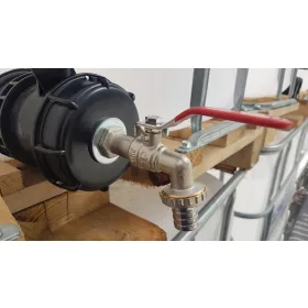    DK кран 3/4 резервоар 1000L IBC mauser Schutz чучур лакътна запушалка