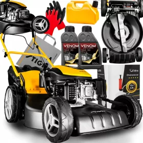    Бензинова косачка Stiga с кош, капацитет 166 cm³. кош 60 л, ширина на косене 51 см