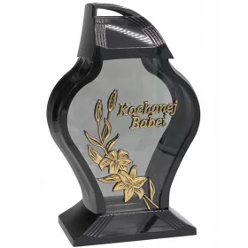   Елегантен Лампион за Гробище "Обичана Баба" с 3D Декорации от Калии - Модел LL46