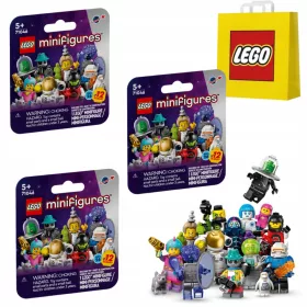    3× Мини фигурки LEGO 71046 Space - серия 26 + LEGO 6315786 ХАРТИЕНА ЧАНТА VP SMALL S 24X18X8