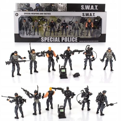  ПОЛИЦЕЙСКИ ФИГУРКИ SWAT КОМАНДОС ПОЛИЦИЯ + ПОДВИЖНИ АКСЕСОАРИ