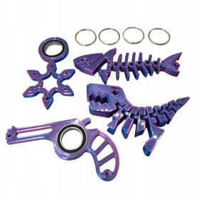    KEYSPINNER KEYRAMBIT MEGA SET TIKTOK SHARK DINO GUN STAR SAMURAI