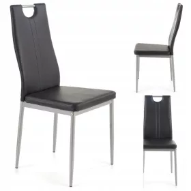    Стол Halmar, изкуствена кожа, черен, 1 бр.