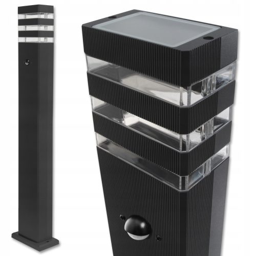  Правоъгълен осветителен стълб Masterled GU10 80 см, сив