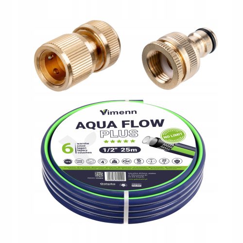  Vimenn ГРАДИНСКИ МАРКУЧ 6 СЛОЯ 1/2" 25m AQUA FLOW PLUS ПОЛИРАНЕ + 2 други продукта