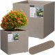  Саксия Deroma 39 см x 39 x 39 см, пластмаса, нюанси на кафяво и бежово