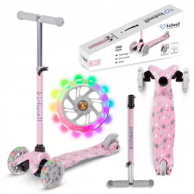    Kidwell UNO CATS триколесен скутер розов + Механичен звънец Nickelodeon PAW PATROL Girls 55 mm