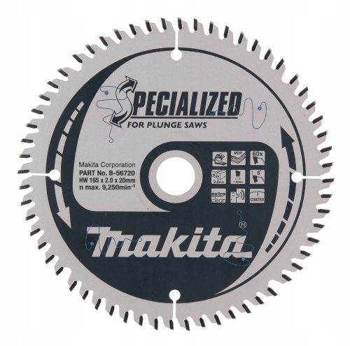  Режещ диск Makita B-56720 165х20 мм за MDF плоскости