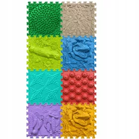    OrtoNature Ортопедични масажни подложки, комплект от 8 броя - Динозаври в пустинята