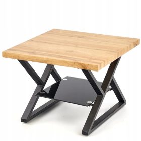    Квадратна пейка Halmar XENA 60 x 60 x 45 см естествен дъб