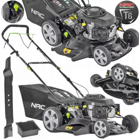   Бензинова косачка за трева с кош NAC, капацитет 146 cm³. кош 60л, ширина на косене 46см