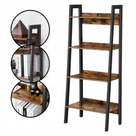    Songmics Vasagle рафт 56 см x 137,5 см x 34 см нюанси на кафяво