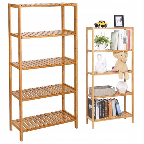  Рафт за баня Songmics, нюанси на кафяво, 26 x 60 x 130 см