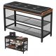  Шкаф за обувки Songmics със седалка 80 x 48 x 30 см черен