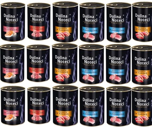  Dolina Noteci Premium мокра храна за котки, микс от 4 вкуса, без зърно, 18 x 400