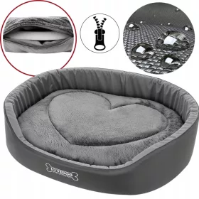    Кошара за кучета Lovedog, нюанси на сивото, 60 см x 50 см