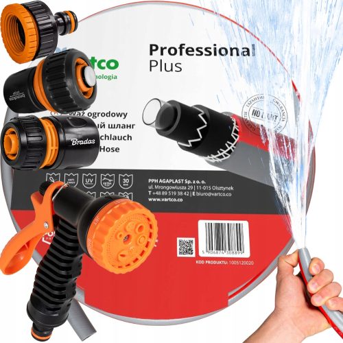  VARTCO PROFESSIONAL+ Градински маркуч 6 слоя 50m 1/2 + 4 други продукта