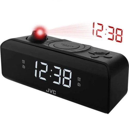  Радио будилник с проектор JVC RA-E211B LED FM/AM ЗАХРАНВАНЕ МРЕЖА И БАТЕРИЯ