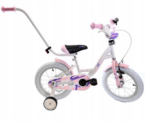  Детски велосипед Midex BIKE FOR GIRL SIDE WHEELS GUIDE 14" колело бяло