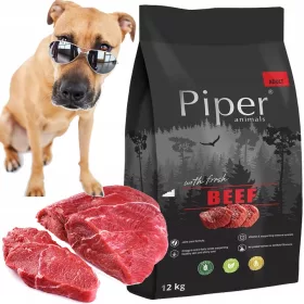    PIPER FRESH BEEF 12 кг СУХА ХРАНА ЗА КУЧЕТА ПРЯСНО И СУШЕНО ГОВЕЖДО