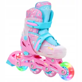    Регулируеми ролкови кънки RAVEN Caramell 26-29 LED колела