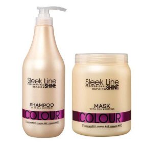    STAPIZ SLEEK LINE КОМПЛЕКТ ЦВЕТЕН ШАМПОАН + МАСКА 2 x 1L XXL