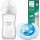  Philips Avent Natural шише SCY933/01 240 ml + Philips Avent биберон ортодонтски силикон 6 м +