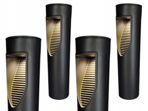  Соларна лампа за вграждане LED Plus черна 45 см 4 бр.