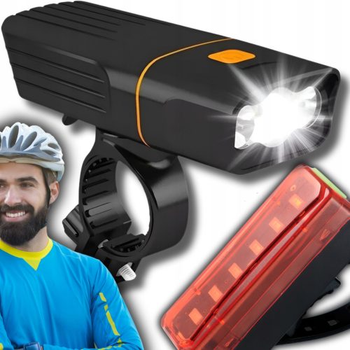  КОМПЛЕКТ ПРЕДНИ И ЗАДНИ LED ФАРОВЕ ЗА ВЕЛОСИПЕД ЗА POWERBANK ОСВЕТЛЕНИЕ