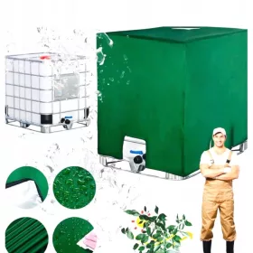    Резервоар за дъждовна вода 1000 л 120 х 100 см зелен