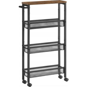    Количка 4 нива кухненска количка тесен рафт за вдлъбнатина на колела тавански рафт + E1 AMAZON FLAP КАШОН 300x230x100mm 20 бр.