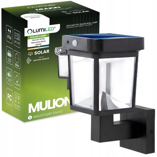  Lumiled черна градинска стенна лампа с интегриран 4,5 W LED източник