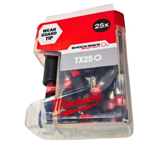  Ударни накрайници TX25 25мм 25бр. + държач MILWAUKEE