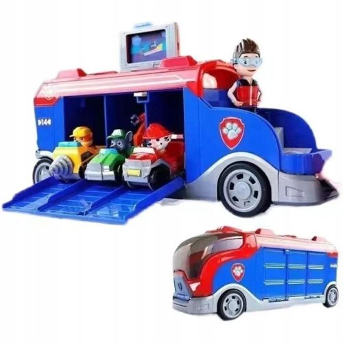  PAW PATROL ГОЛЯМ ПАТРУЛЕН КАМИОН + 3 КУЧЕТА RYDER CARS ПАРКИНГ