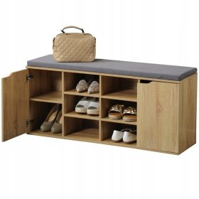    Шкаф за обувки със седалка Kesper 103 x 48 x 30,5 см нюанси на кафяво