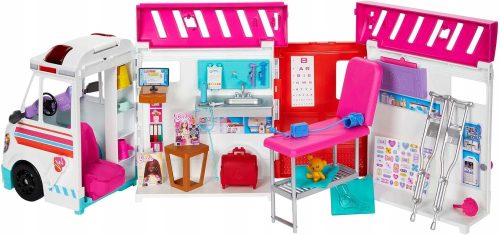  Barbie - Линейка Мобилна клиника Комплект с 20 аксесоара HKT79