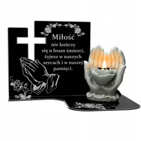   Лампион за памет с изящни ръце от акрилово стъкло