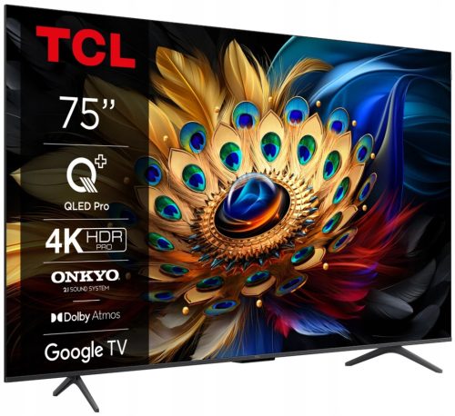  TCL 75C655 75" QLED Pro 4K UHD Google TV 60Hz DVB-T2 Телевизор