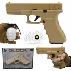    РЕПЛИКА НА ПИСТОЛЕТ С САЧКИ ИМИТАЦИЯ НА ПИСТОЛЕТ GLOCK 17 ASG + 800 БЕЗПЛАТНИ ТОПЧЕТА