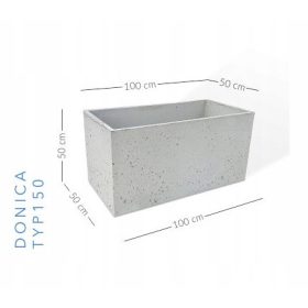    PASOŃ саксия за цветя 100 см x 50 x 50 см бетон