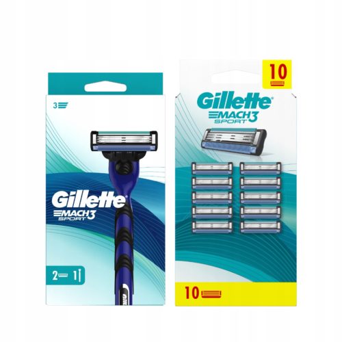  Самобръсначка Gillette Mach 3 SPORT за самобръсначки патрони 10 бр.